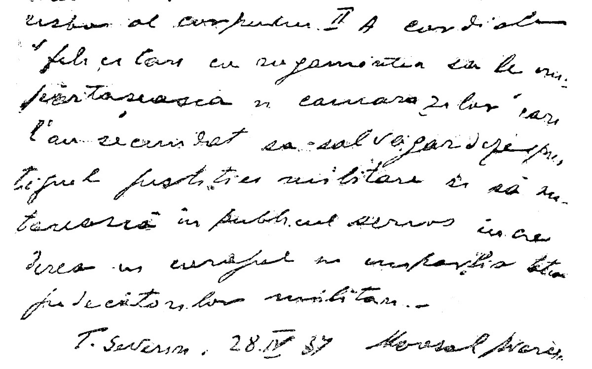 scrisoarea Mareșalului Aversecu